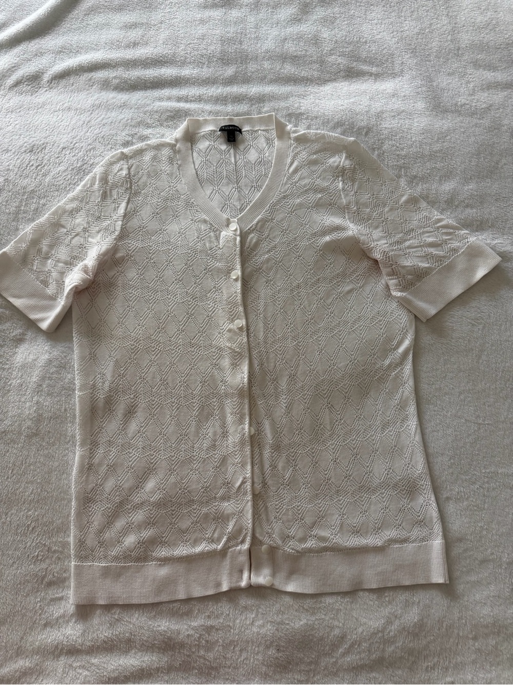 Cardigan Set, Short Sleeved & Tank Top - White